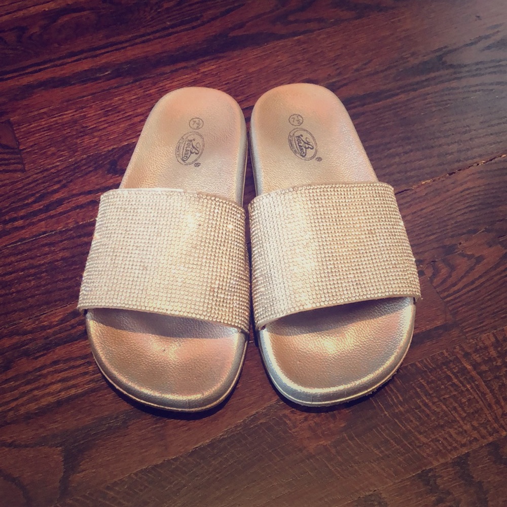 Sparkle Slip On Slides . - image 1